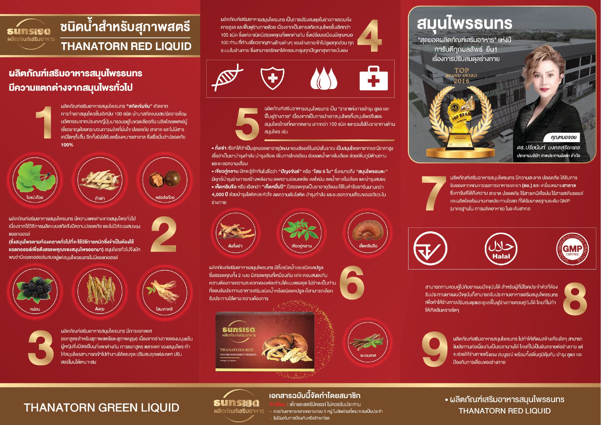 ธนทรเรดชนิดน้ำสำหรับสุภาพสตรี